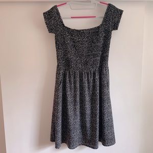 SMOCKED CAP SLEEVE DRESS